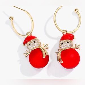 🎄 Betsey Johnson NEW festive Santa snowman earrings 🎄
